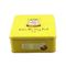 Κιβώτια μετάλλων κασσίτερου μπισκότων της Nestle με τα καπάκια, κίτρινοι σημείων κασσίτεροι καραμελών χρώματος μικροί προμηθευτής