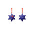 Κενό κιβώτιο κασσίτερων δώρων μορφής αστεριών το διαφορετικό χρώμα βάσεων που τυπώνονται με και την κορδέλλα προμηθευτής