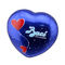 Το διαμορφωμένο καρδιά μέταλλο κιβωτίων κασσίτερου σοκολάτας Baci μπορεί με το μπλε βάσεων να χρωματίσει προμηθευτής