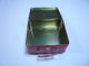 Κόκκινα χρωματισμένα τετραγωνικά εμπορευματοκιβώτια κασσίτερου/δοχείο κασσίτερου μετάλλων για το καλλυντικό προμηθευτής