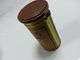 Μεταλλικό κουτί τσαγιού κασσίτερου καφέ με το πλαστικό καπάκι, πάχος 0.23mm χρώμα Colden προμηθευτής