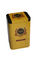 Κίτρινα τυπωμένα μεταλλικά κουτιά τσαγιού κασσίτερου σημείων, ορθογώνιο μέταλλο Caddy προμηθευτής