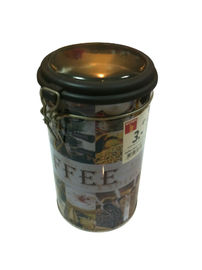 Κίνα Κυλινδροειδή μαύρα μεταλλικά κουτιά τσαγιού κασσίτερου για Coffe/την καραμέλα/τη σκόνη προμηθευτής