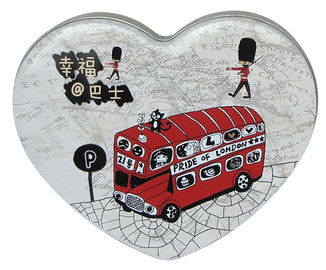 Κίνα Υπερηφάνεια του Λονδίνου, διαμορφωμένο καρδιά εμπορευματοκιβώτιο κασσίτερου/συσκευάζοντας κιβώτιο σοκολάτας προμηθευτής
