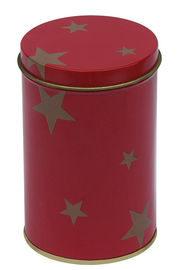 Κίνα Μεταλλικά κουτιά τσαγιού κασσίτερου κόκκινου χρώματος, στρογγυλό κιβώτιο κασσίτερου τσαγιού με Dia72 Χ 112hmm προμηθευτής