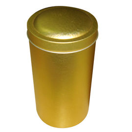 Κίνα Ειδικά χρυσά χρωματισμένα χρώμα μεταλλικά κουτιά τσαγιού κασσίτερου, στρογγυλό κιβώτιο μορφής προμηθευτής